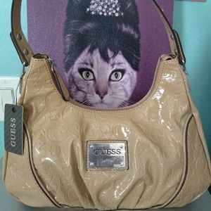 Shiny Beige Guess Purse